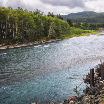 The Hoh River on the Olympic Peninsula of Washington State The Hoh River on the Olympic Peninsula of Washington State